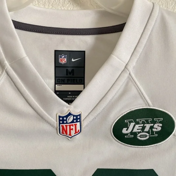 NIKE NFL New York Jets White and Green Jersey Size M